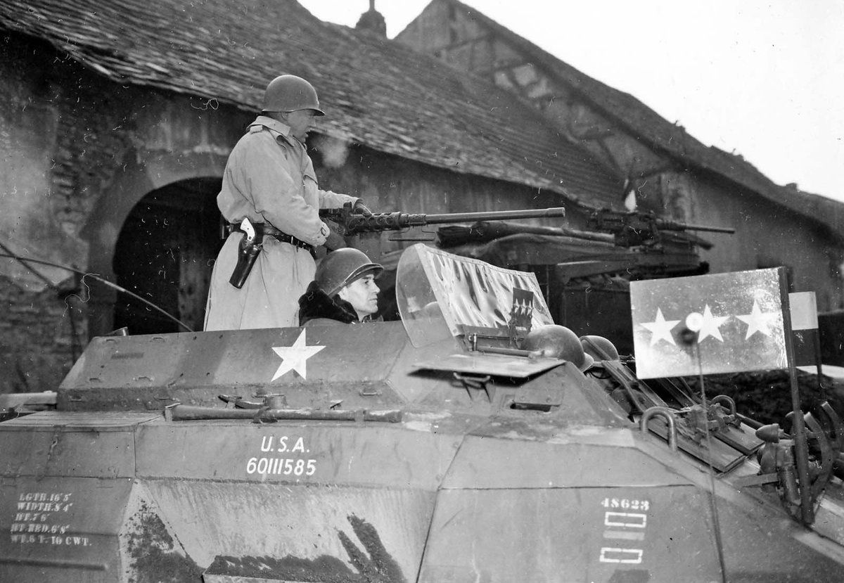 General Patton in his M20. #WWII #WW2