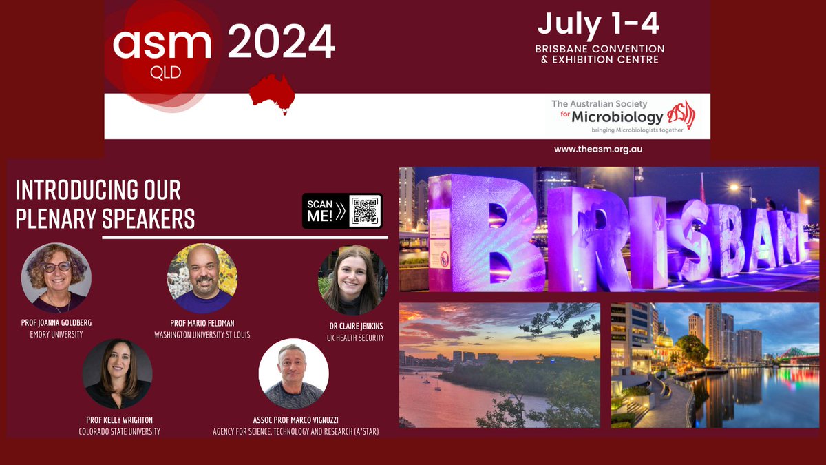 The Australian Society for Microbiology Annual National Meeting is on from 1 – 4 July 2024 at Brisbane Convention & Exhibition Centre, Queensland. To find out more about ASM2024 and to register, click here: theasmmeeting.org.au #ASM2024