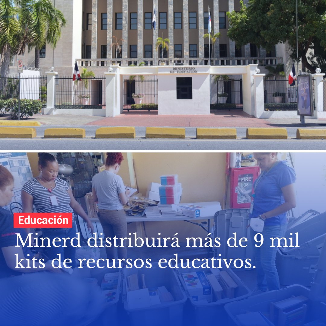 Minerd distribuirá más de 9 mil kits de recursos educativos @educacionrdo 

👉🏻 809.do/minerd-distrib…

#809do #MINERD #MinisterioDeEducacion #EducacionRD
Todas las #Noticias ingresando en ➡️ 809 🇩🇴 #RD