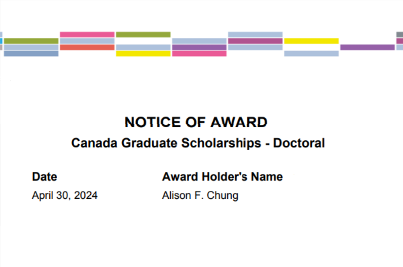 Happy to say I was awarded a @SSHRC_CRSH CGS-D today! Just have to finish and defend my master's thesis first😅 #AcademicChatter #AcademicTwitter