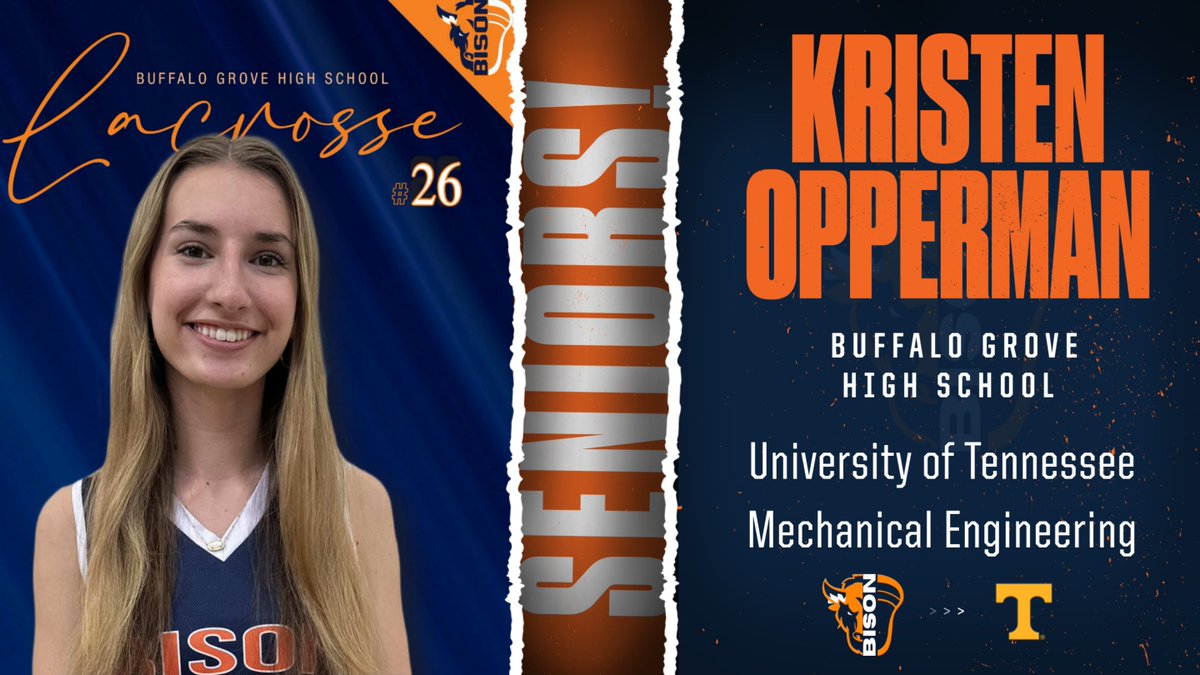 Buffalo Grove Senior Night Tonight! 7:00 Senior Night!  7:30 Gametime! Be there! <a href="/BGBisonAD/">Buffalo Grove Athletics</a> Kristen Opperman!