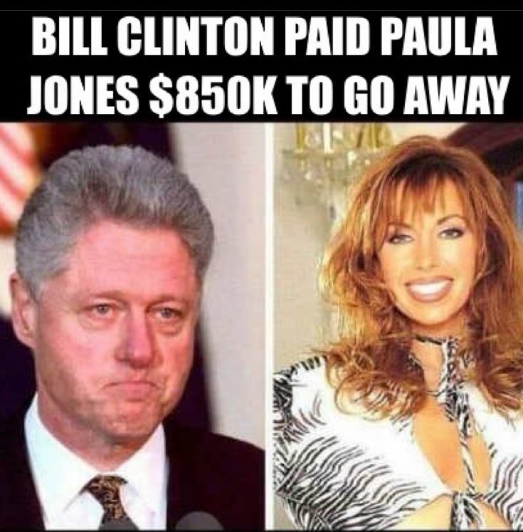 Does anyone remember Bill Clinton put on trial for paying hu$h 💰 to Paula Jones?