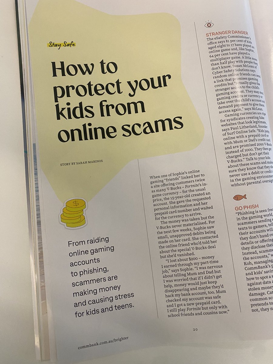 Yo @CommBank Brighter Magazine - tell me how to stop my parents from falling from online scans. The kids are alright.