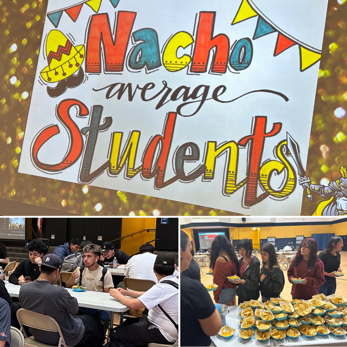 Today, all students who showed up to all CAASPP testing days enjoyed a Loaded Nacho luncheon! 👏🏽👏🏽👏🏽