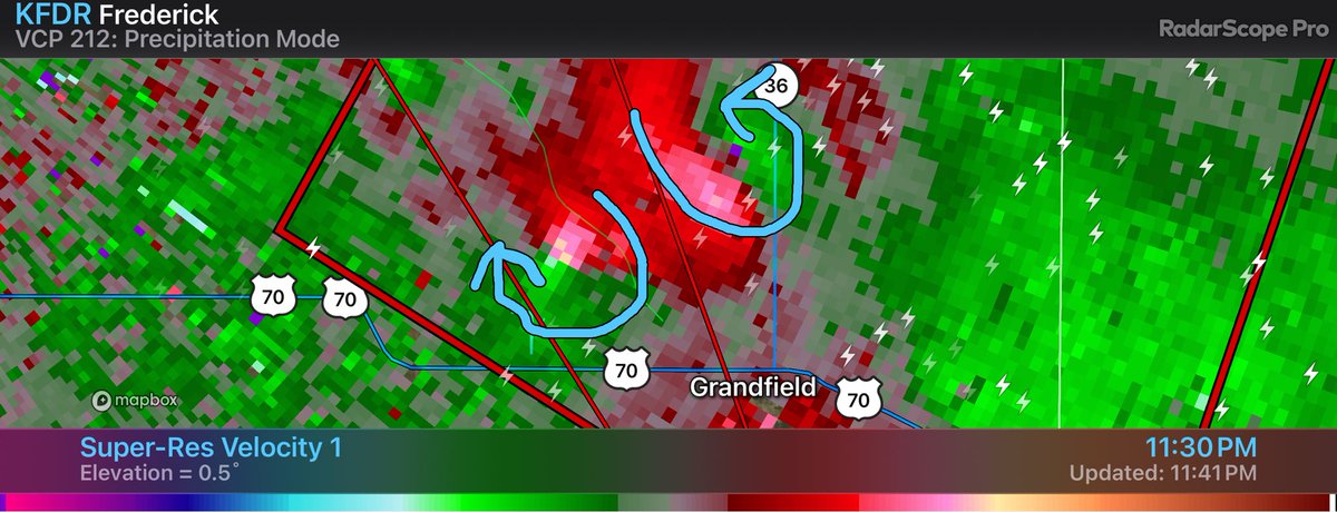 I am not that old so maybe I can’t recall but a good bit since seeing this. Anticyclonic and cyclonic circulations / tornadoes right next to each other. Hard to fathom!