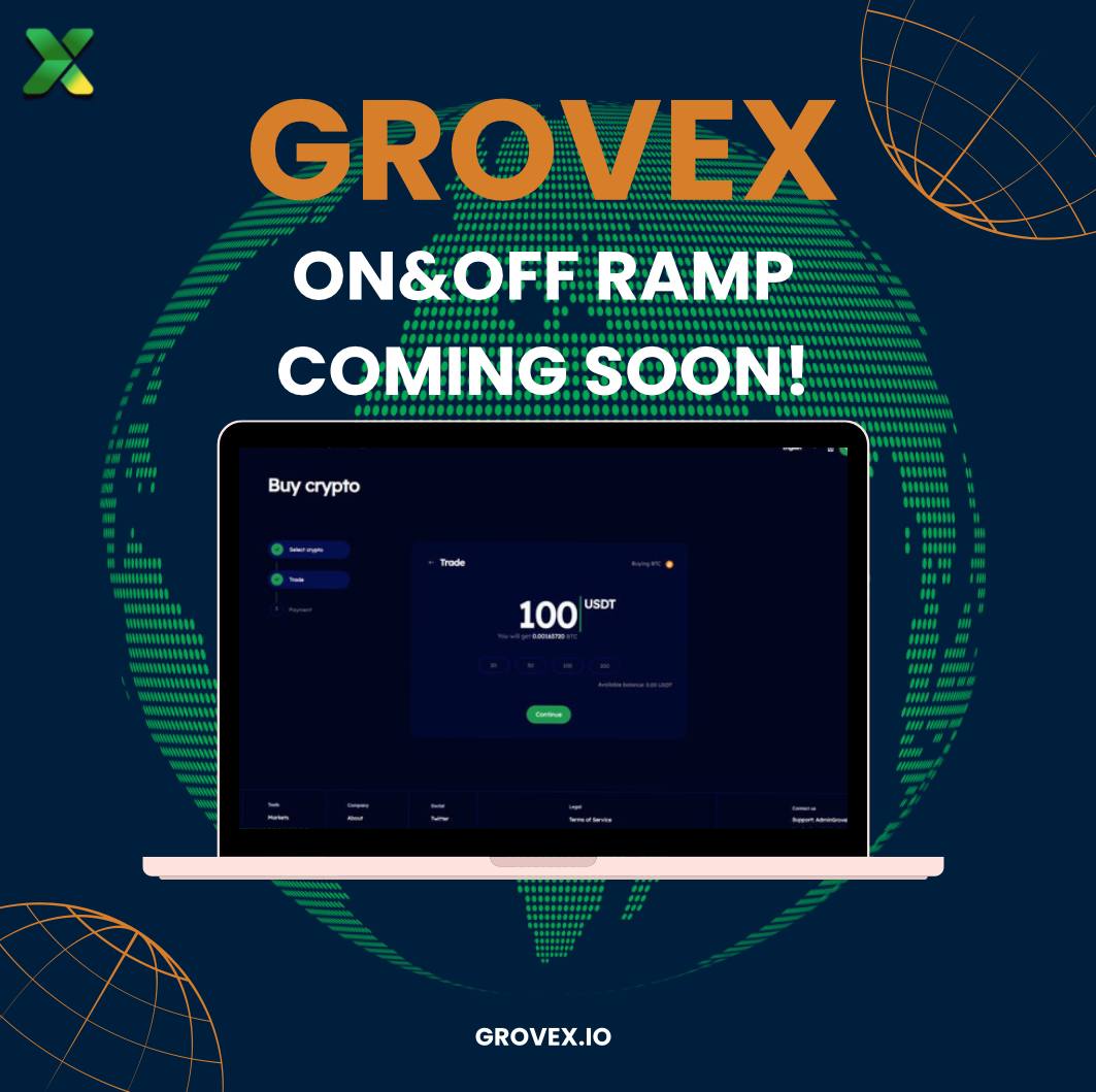 Big news for #GroveX users! 🌟 We're thrilled to announce that a new #crypto-to-#fiat on and off-ramp feature is coming soon! Currently, in the testing phase, this addition will make it easier than ever to transition seamlessly between crypto and fiat currencies. Stay tuned…