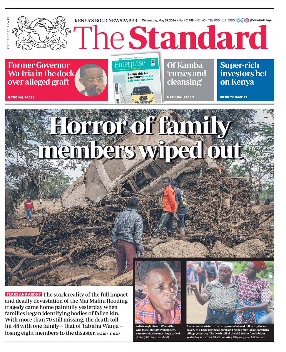 Horror of family members wiped out.

Subscribe to the epaper on epaper.standardmedia.co.ke to read these and more stories.

#FactsFirst #TatuSure #MaishaNiBoraZaidi #RadioZaidiYaRadio