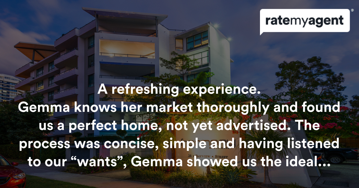 Our agent’s latest RateMyAgent review in Runaway Bay

rma.reviews/kp1Jx4cxKhid
A refreshing experience.  
17T/28 Bayview Street

...
#ratemyagent #realestate #Professionals_Vertullo_Real_Estate #testimonial #ratemyagentreview #wordofmouth #goldcoast...