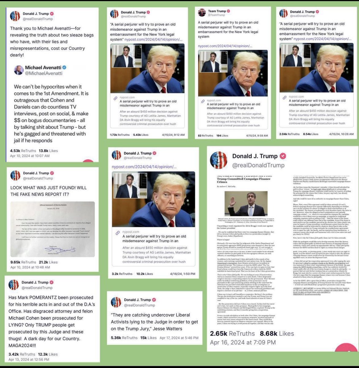 Since the corrupt judge forced @realDonaldTrump to delete all of these posts, I feel it is my duty to shared them for him. You should do the same. He can’t gag us all. Share away. #Electioninterference