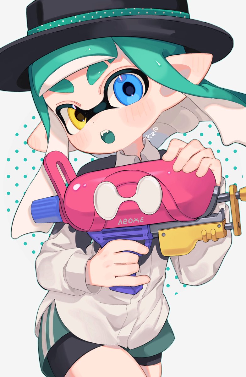 イカガール(スプラトゥーン) ,インクリング 「リクエスト」|さばのイラスト