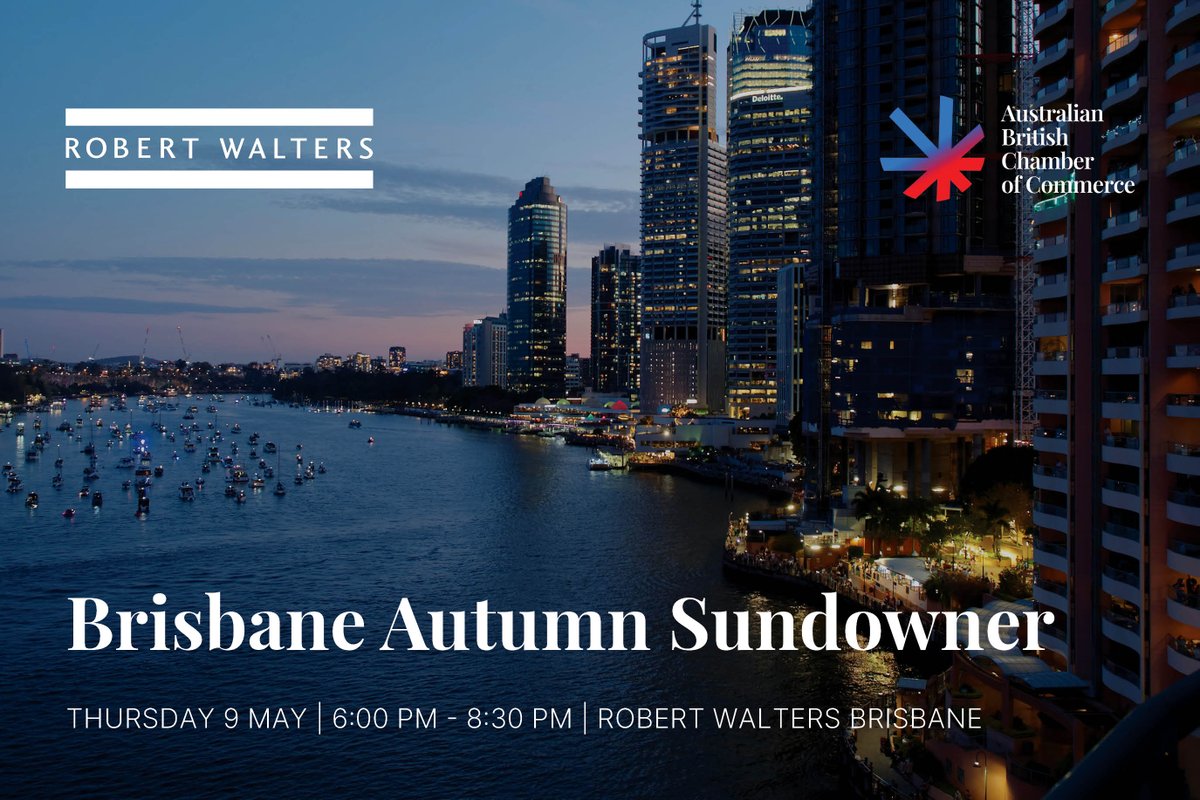 ⏰ Last Chance Brisbane! The sun is setting on our upcoming Autumn Sundowner - don't miss your chance to network in style. Only a few tickets remaining, grab yours before they're gone! britishchamber.com/events/qld-aut…