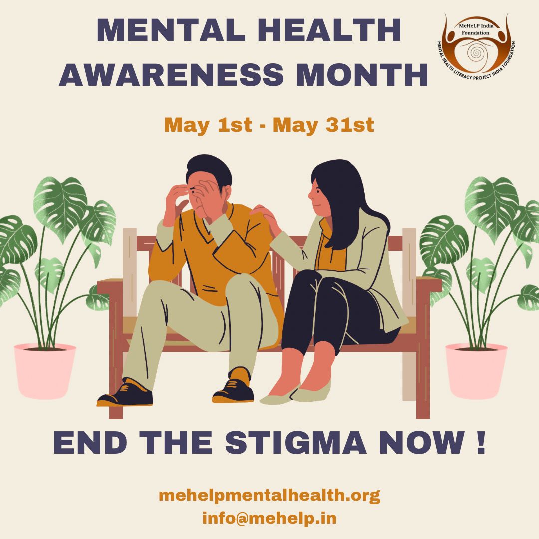 'There is no health without mental health' 🧠 LET'S END THE STIGMA NOW! Mental Health Awareness Month May 1st - May 31st #MentalHealthMatters #MentalHealthAwareness #mentalhealthawarenessmonth #mentalhealthliteracy #wellbeing #kerala #India