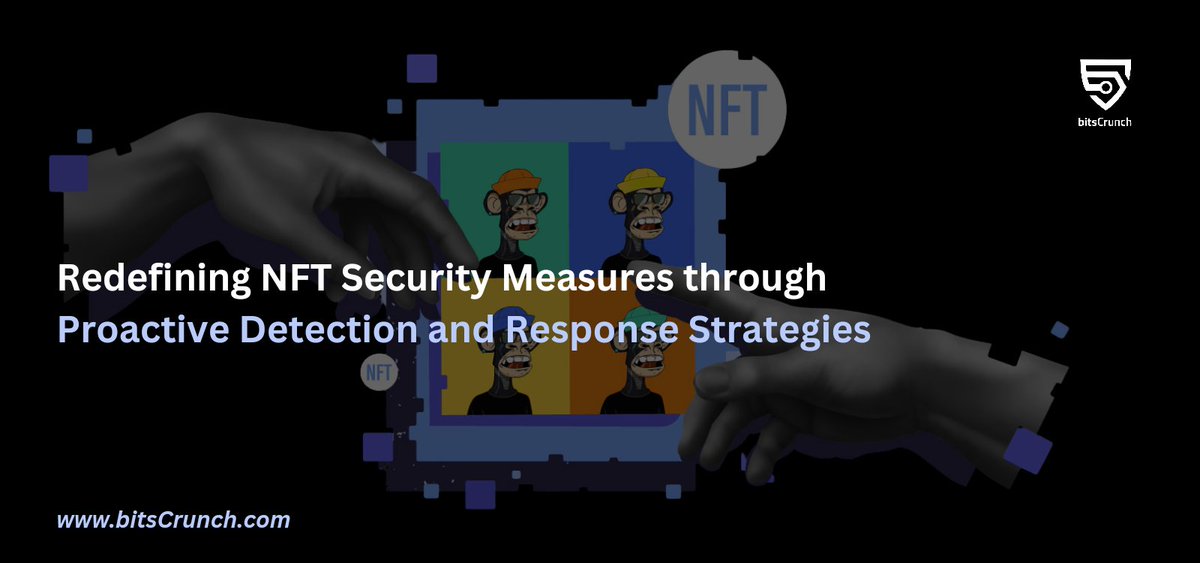 Elevating #NFT security with BitsCrunch! 🛡️ 

The bitscrunch's AI-driven approach proactively detects threats, ensuring your digital assets stay safe. 

With real-time monitoring & rapid response, they're the gold standard in NFT protection. #StaySecure #InnovateWithBitsCrunch