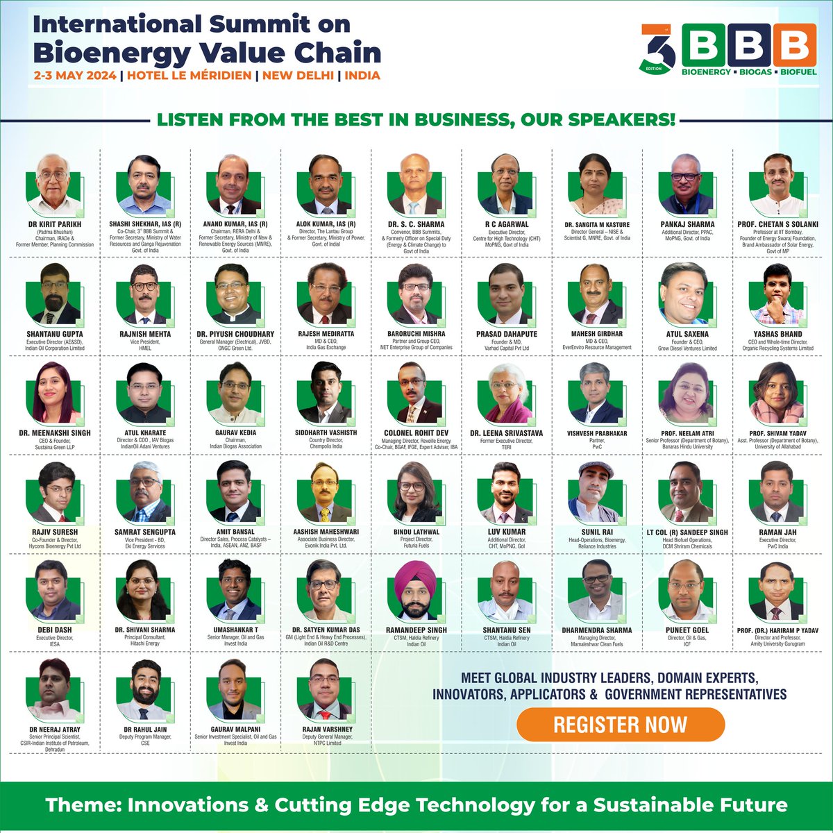 Bharat has accelerated its Energy Transition towards #NetZero2070 with much focus on Bioenergy including Biofuels

This Sunrise Renewable Energy Sector seeks due focus and offers ample opportunities in R&D, Technology, Logistics, Manufacturing and more

@bbbsummits is organising