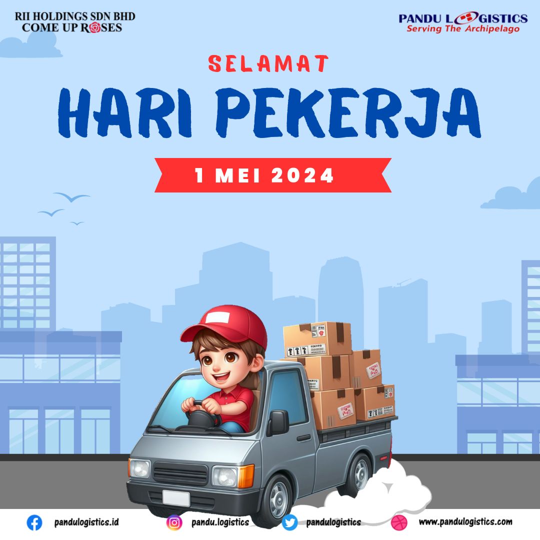 pandulogistics's tweet photo. " Terima kasih kepada semua yang telah bekerja dan berjuang untuk negeri yang berkemajuan. "

Selamat Hari Pekerja 
1 Mei 2024

#haripekerja #labourday 
#pakepanduaja #pandulogistics 
#jakarta https://t.co/cTbOT5xzXJ