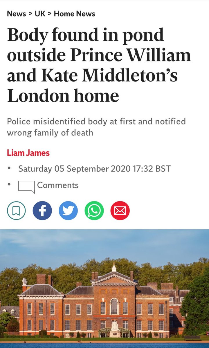 @Gladys64387375 @SussexHenryVIII The Kensington Palace pond drowning was the strangest. Met police identified wrongly and even notified the wrong family.
