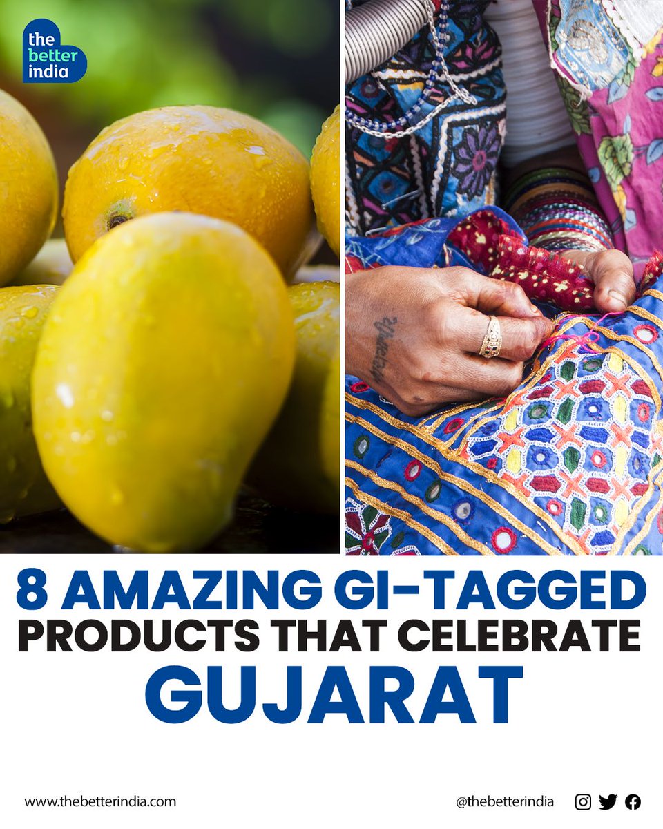 Gujarat, the vibrant land of Rann of Kutch, and rich cultural heritage, boasts a treasure trove of unique products. 

Swipe to explore 8 incredible GI-tagged products that are a true celebration of Gujarat >>

#GujaratDay #Gujarat #GI #Kutch #CulturalHeritage #Art #GarviGujarat