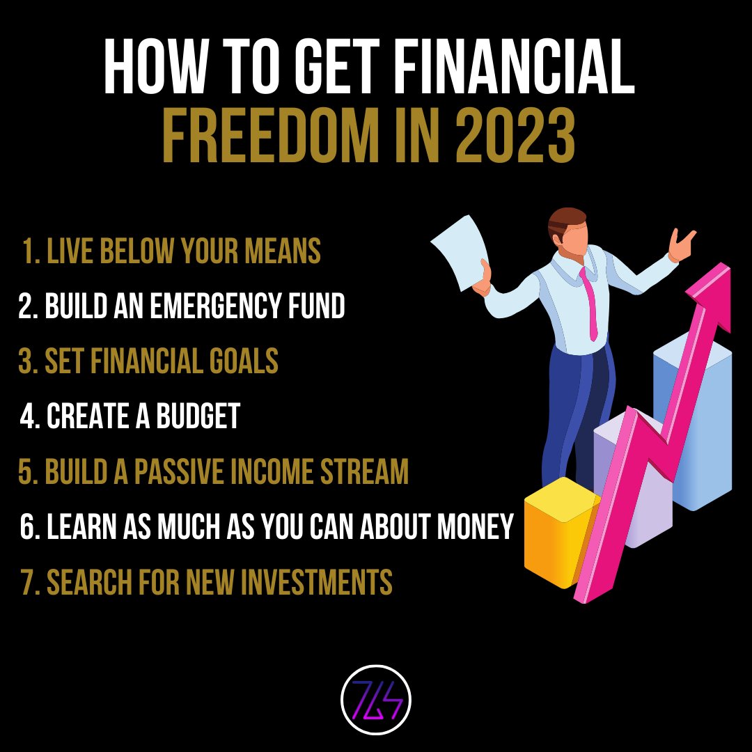 Are you tired of living paycheque to paycheque? Achieve financial freedom by following these simple steps in 2023! #financialfreedom #moneygoals