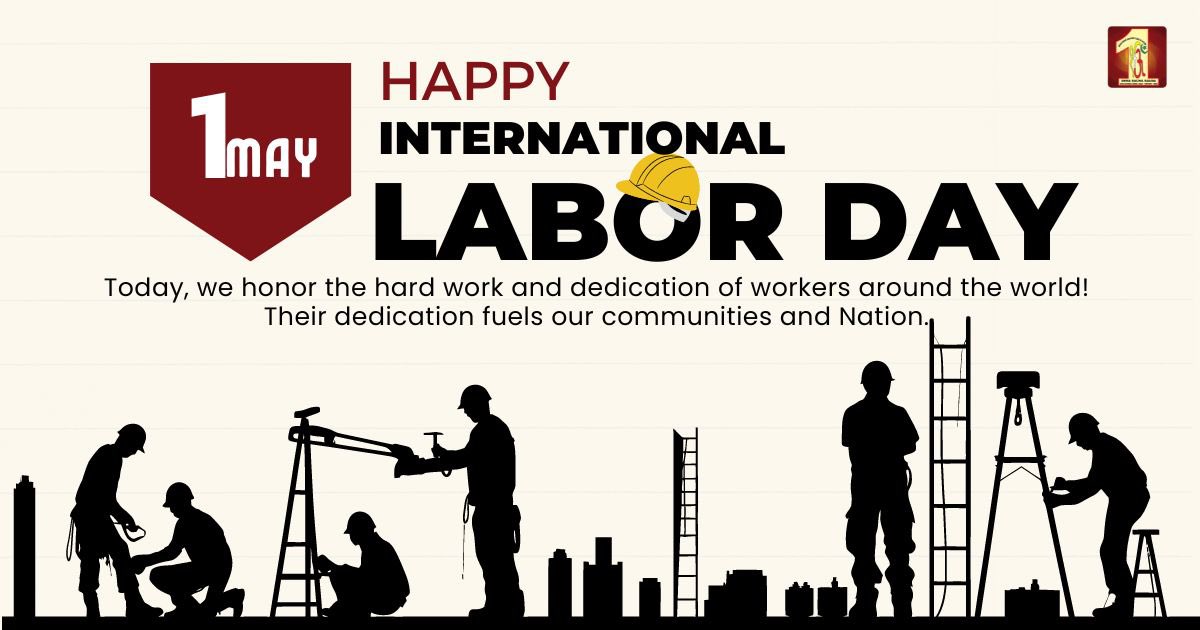 On International Labour Day, we honor the journey, the struggle, and the triumph of every worker worldwide! From sunrise to sunset, your dedication fuels our shared aspirations. Let's stand together for fair wages, safe conditions, and a world where every dream finds its wings.