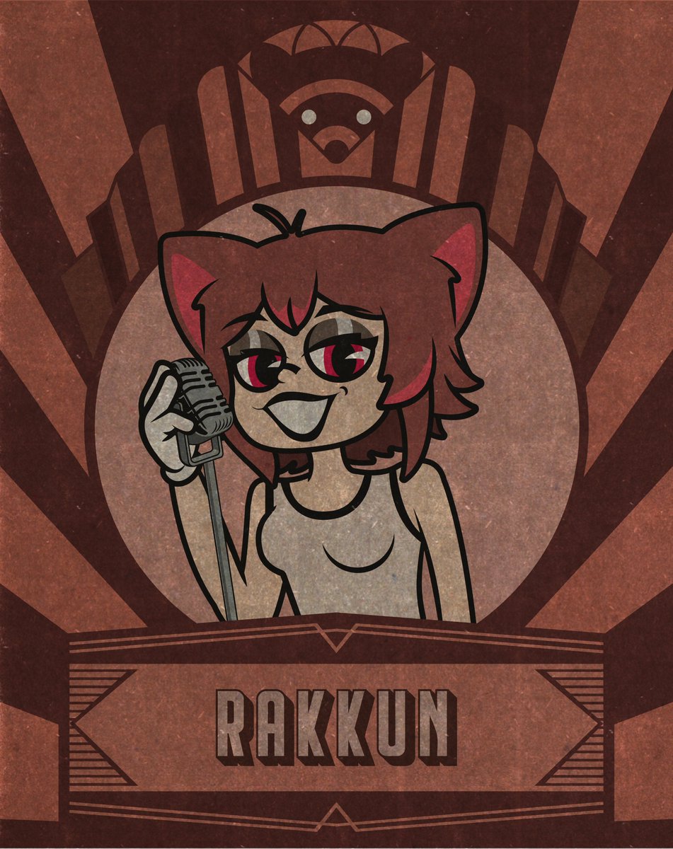 Mapache con una voz angelical.

Rakkun 
-  
-  
- 
- 
#RakkunArt  #rubberhose #rubberhosestyle #rubberhosecartoon #rubberhosecartoonart