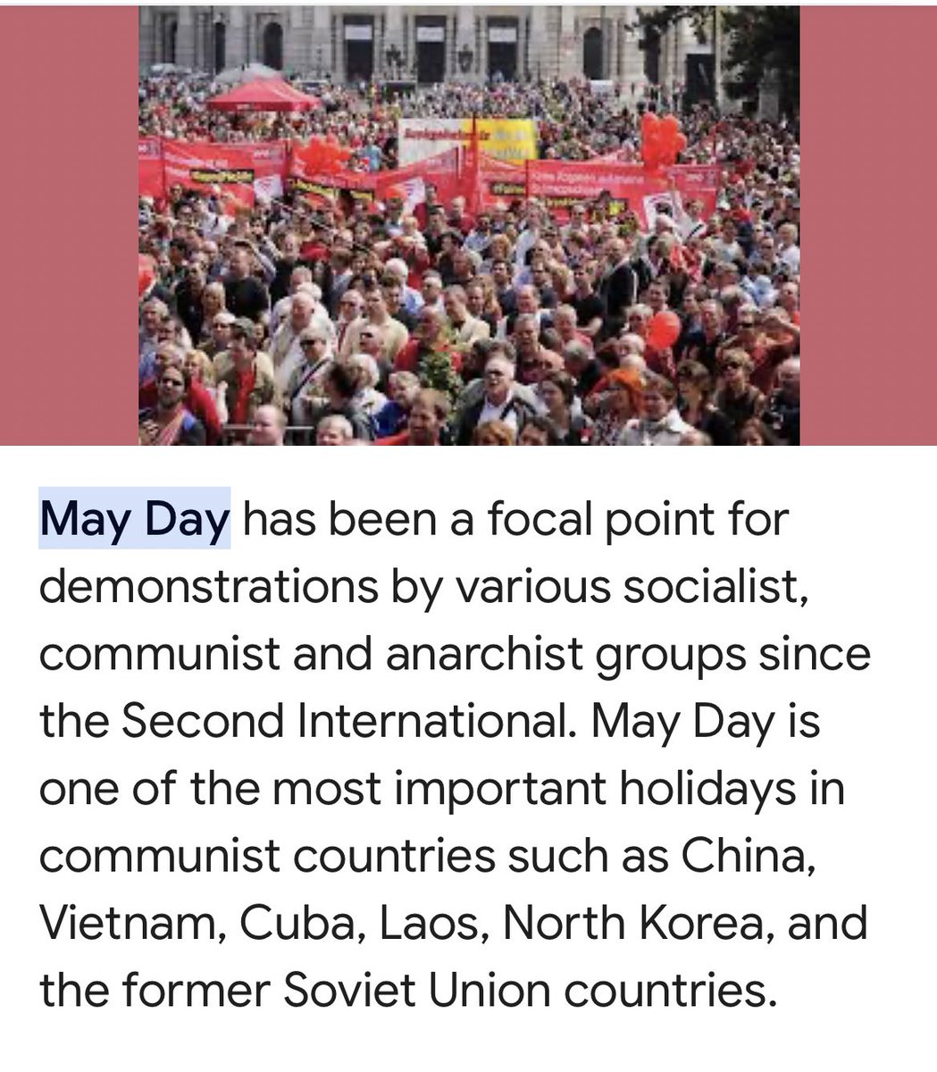 Just a Reminder…

It’s May 1st or May Day celebrated by Socialists and Communists across the World. 

This isn’t done yet.. 
Let’s Hope we don’t have a #MayDay “Mayday Mayday” especially with Terror Alert Elevated. 

The Biden Administration is endangering all US Citizens!