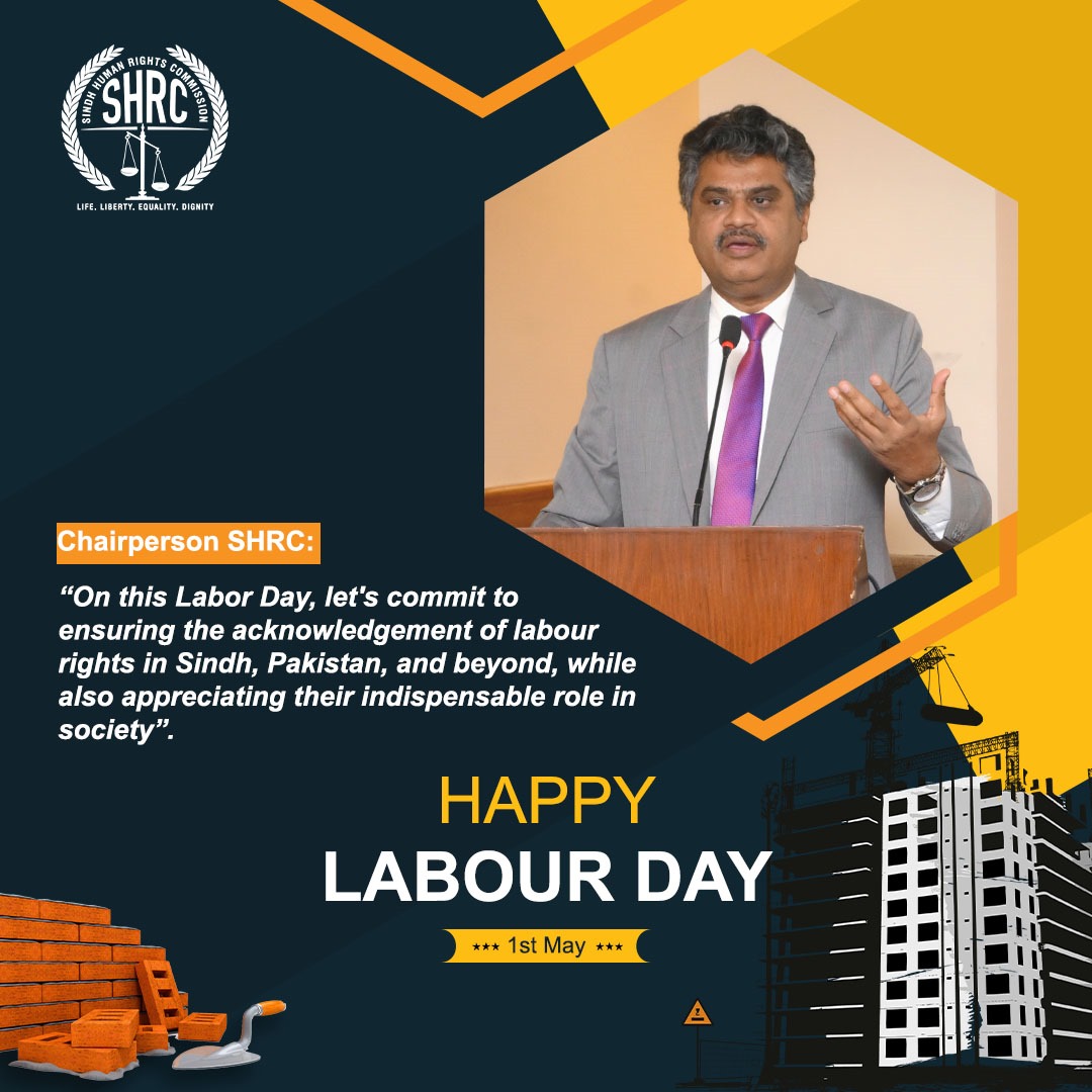 Happy Labour Day On this Labor Day, let's commit to ensuring the acknowledgement of labour rights in Sindh, Pakistan, and beyond, while also appreciating their indispensable role in society. @iqbal_detho @SHRC_official @amnesty @BBhuttoZardari @etribune @FES_PAK…