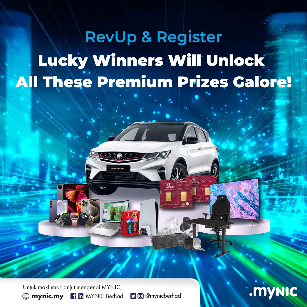 🚀 Ready to join the digital revolution? 🌟 RevUp & Register NOW so you won't miss your chance to win exclusive prizes, including the Proton X50, iPhone, Laptop, and more! 🎁 Secure your spot today and let's soar together into the future of online success!