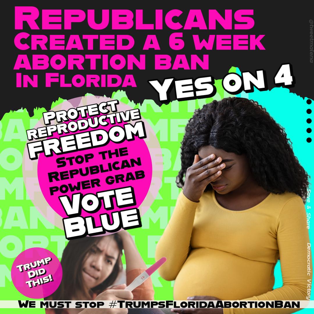 @cwebbonline Dealing with a Miscarriage, Ectopic Pregnancy or rape is incredibly scary & traumatic, but Republicans think we should be denied abortion healthcare & are jeopardizing our lives & our futures. #TrumpsFloridaAbortionBan