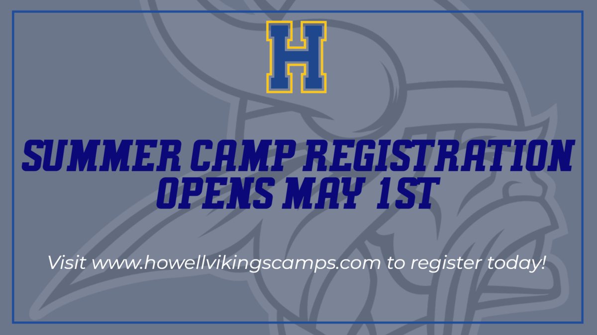 Summer camp registration is open today! Visit howellvikingscamps.com to sign up now! So many great opportunities in sports and the arts to get involved this summer! We hope to see you at The H!