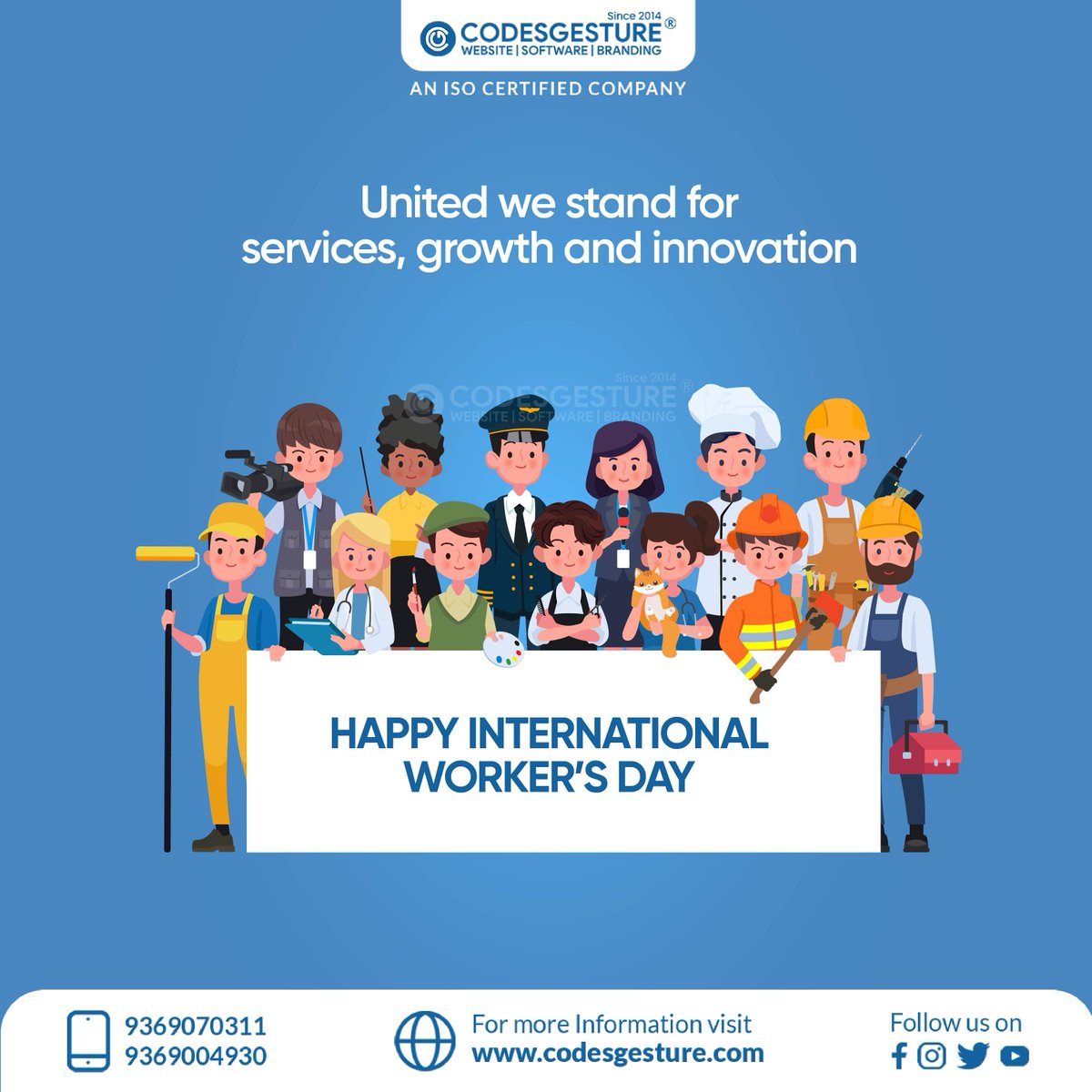 codesgesture's tweet photo. Happy International Workers' Day to all the amazing people who keep the world running! 

#InternationalWorkersDay #LabourBuildsTheWorld ️#MayDay #ThankYouWorkers #WorkersOfTheWorldUnite #FairWages #SafeWork #UnionStrong #WeAreTheForce #WorkersUnions #MayDay2024 https://t.co/6A0H6rZEle