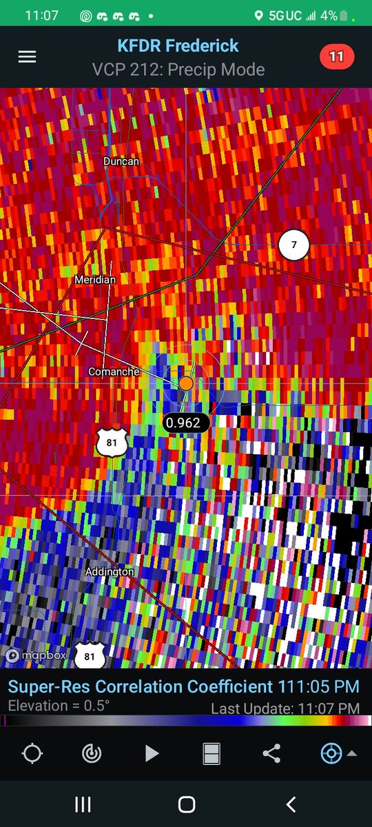 Tornado on the ground east of Comanche #Oklahoma