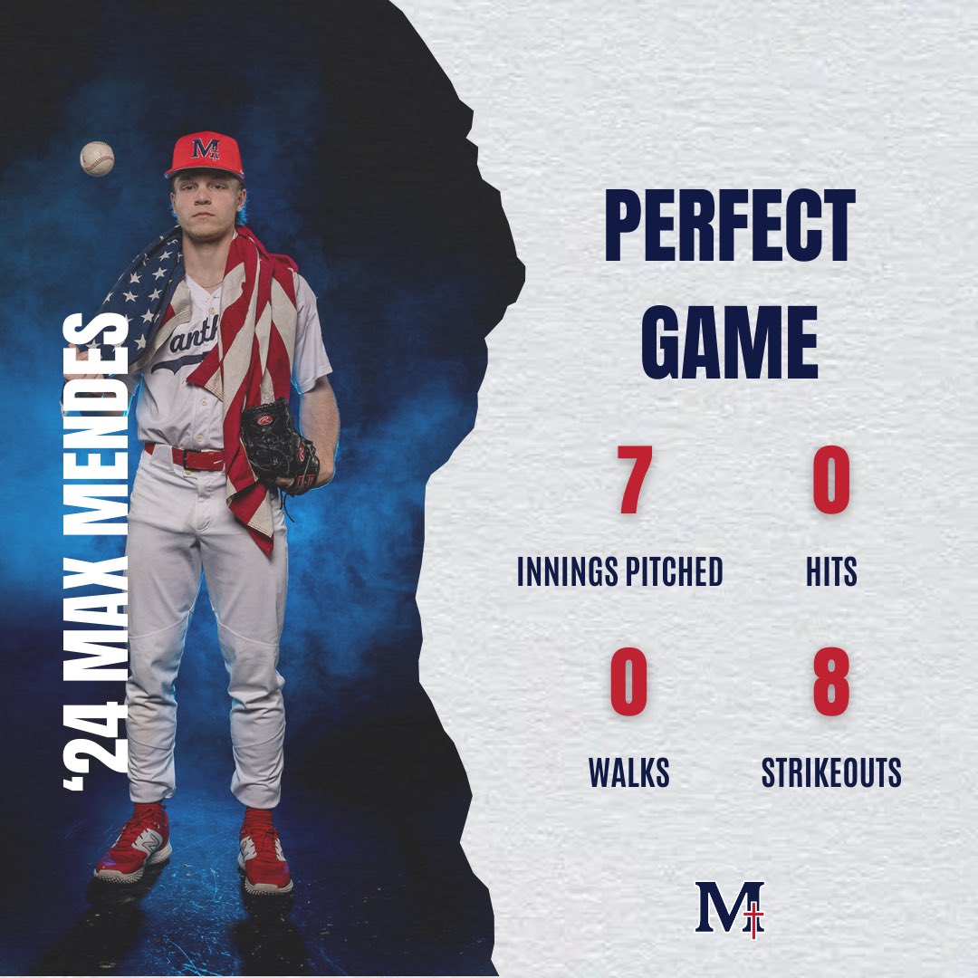 SJM_Baseball's tweet image. 21 up 21 down. 72 pitches. Have a day Max Mendes! 

#WeDevelop | #PawsUp 🔜