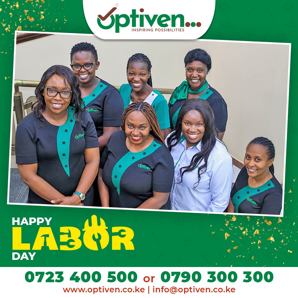 𝐇𝐚𝐩𝐩𝐲 𝐋𝐚𝐛𝐨𝐫 𝐃𝐚𝐲 𝐟𝐫𝐨𝐦 𝐎𝐩𝐭𝐢𝐯𝐞𝐧! Today, we celebrate the hard work and dedication of every individual contributing to building our nation. To the Optiven team, your passion, hard work, and dedication drive our success and make Optiven a beacon of…