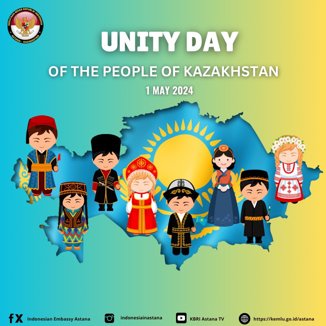'Embracing diversity and unity on Kazakhstan's Unity Day 🇰🇿 #UnityInDiversity #KazakhstanUnityDay'