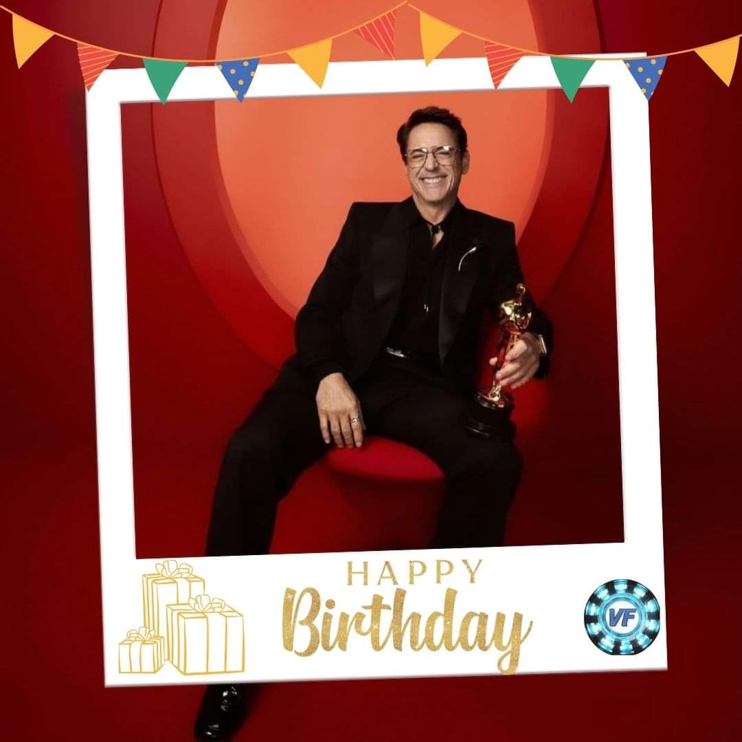 VaneFarango's tweet photo. Antes de que acabe el mes, me gustaría felicitar, como cada año, a @RobertDowneyJr 😅, quien cumplió 59 años el 4 de Abril 📆. HBD @RobertDowneyJr !! 🥳

#happybirthday #hbdrdj #robertdowneyjr #HappyBirthdayRobertDowneyJr #RDJ #FelizCumpleaños https://t.co/UCffPGsul4