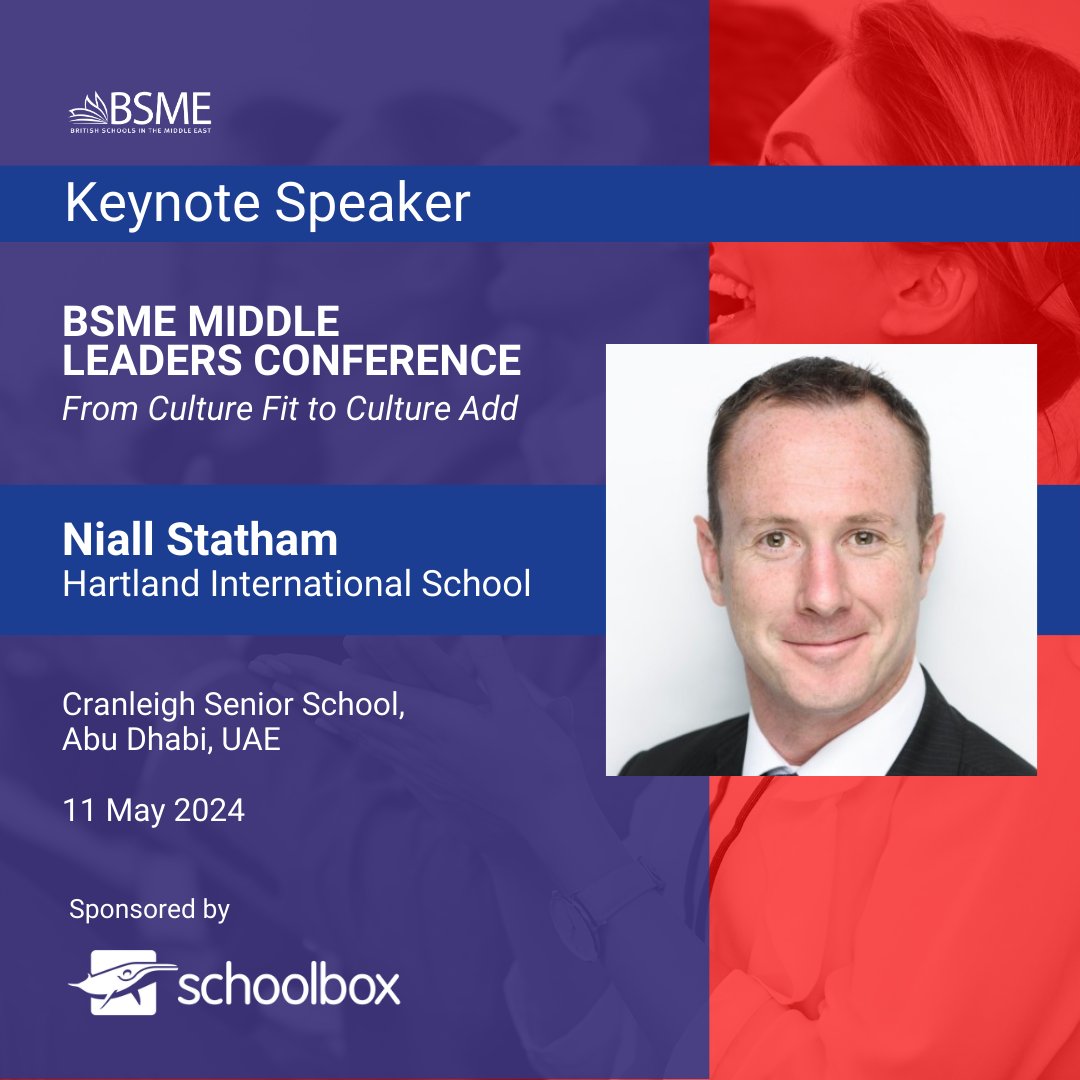📣 Introducing your Keynote Speakers for the 2024 Middle Leaders Conference, sponsored by Schoolbox!

WHEN: 11 May 2024
WHERE: Cranleigh Abu Dhabi

View the full conference programme below, and learn how to register👇

bsme.org.uk/professional-l…

#BSMEMiddleLeadersConference