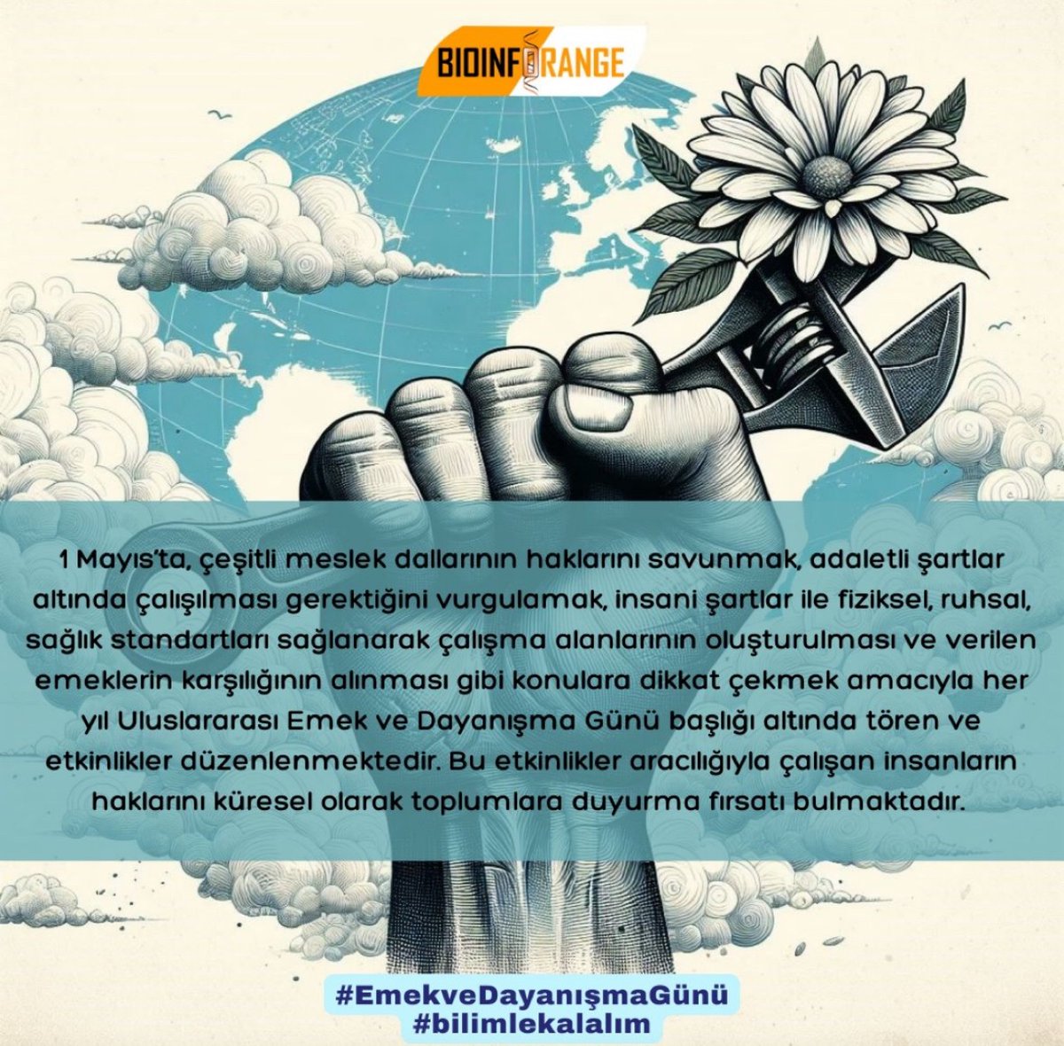 👷🏼 1 Mayıs, dünya genelinde işçi haklarını ve çalışma koşullarını iyileştirmek için verilen mücadelenin sembolü haline gelmiştir. Haksızlığın, adaletsizliğin, eşitsizliğin olmadığı; emeklerin karşılık bulduğu günlerin gelmesi dileklerimizle 1 Mayıs Emek ve Dayanışma Günü Kutlu…