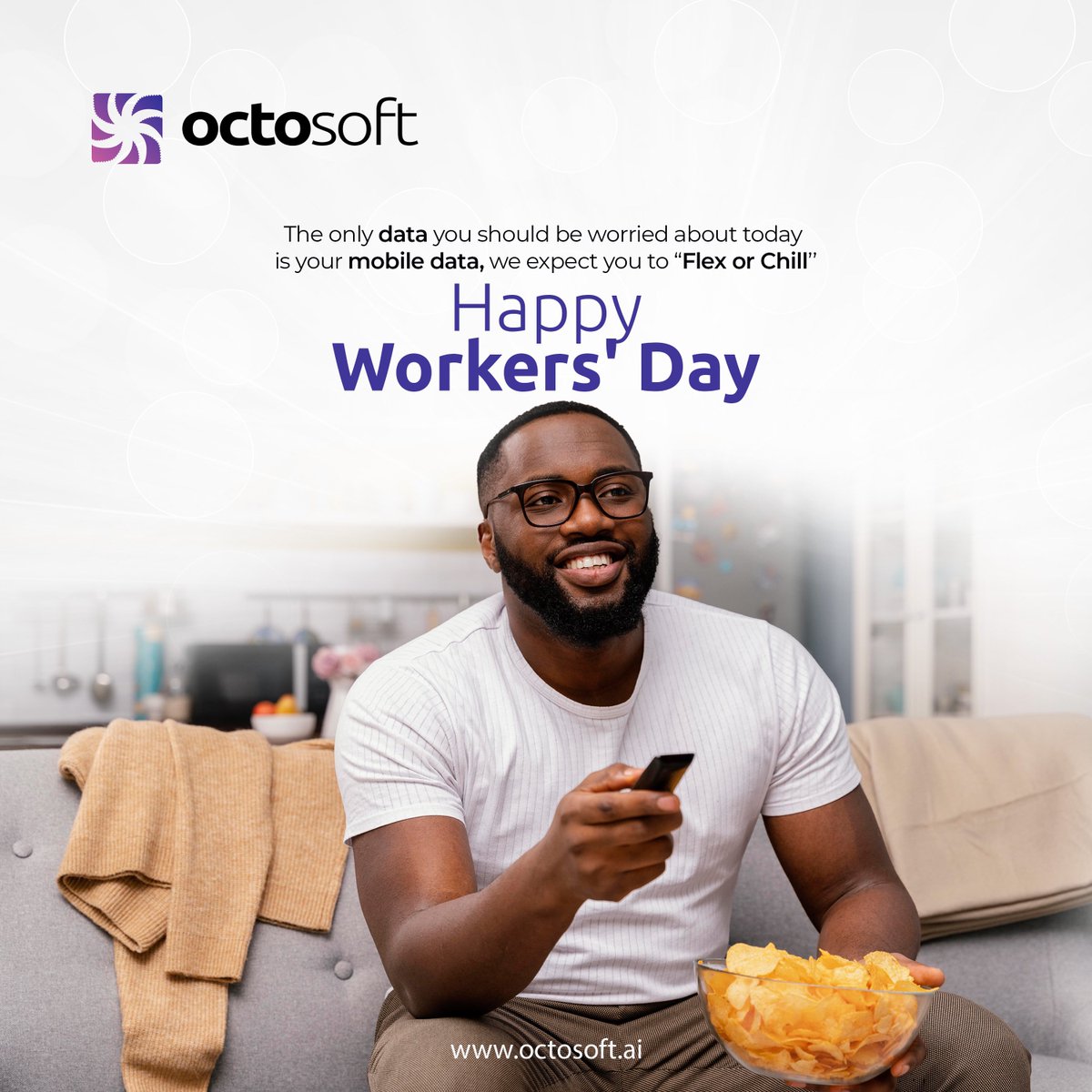 weareoctosoft's tweet photo. If you find yourself sorting through data, chasing bugs, or crafting algorithms as you read this, it's time for a change! Switch off, head to the sofa for some relaxation, or even better, go out and meet friends. https://t.co/PNWlX1rmhY