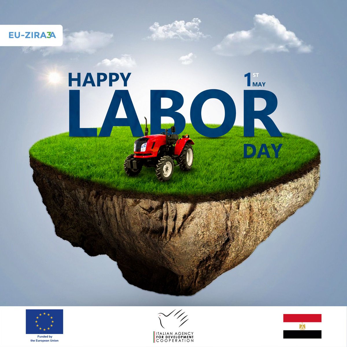 EU-ZIRA3A EU Integrated Rural Development Programme for Egypt, Wishes you Happy Labor Day.
برنامج الاتحاد الأوروبي للتنمية الريفية المتكاملة لمصر EU-ZIRA3A  يهنئكم بعيد العمال
#EUinEgypt
#MinistryOfAgriculture
#وزارة_الموارد_المائية_والرى
#وزارة_التنمية_المحلية