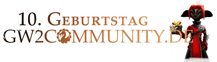 🥳 10 Jahre GW2Community 🥳 Wir feiern Geburtstag!

🐲 heute, 17:30 Uhr auf gw2ts.de und in #GuildWars2 

🎁 Giveaway mit GW:NF Collectors Edition, GW2-Plüschies, T-Shirts und Gems (sponsored by ANet) auf gw2community.de/forum/thread/1…

📸Nostalgie-Quiz ab 2. Mai im Forum
