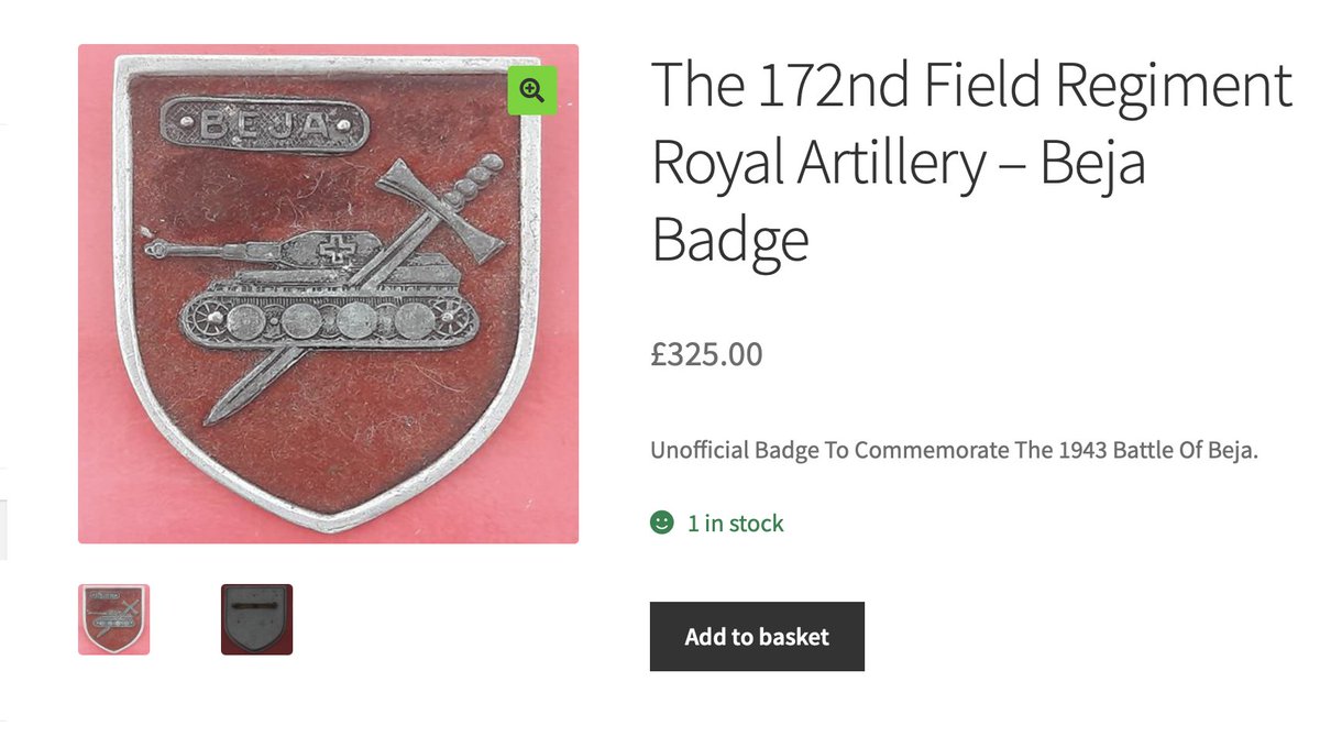 The British Army don't do Unit medals but they got close with the unofficial (but officially sanctioned) 'Beja Badge' - very few were made, terribly rare to see one on the market. #Tunisia81 #tempted