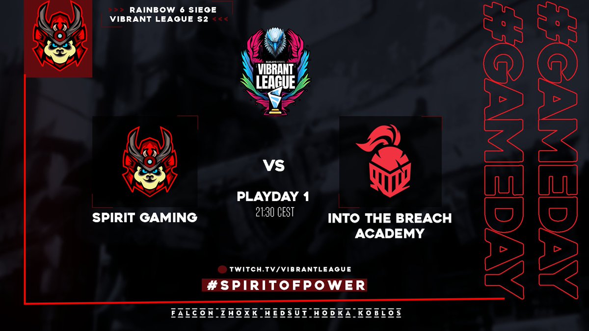 [R6 MATCHDAY] 🔫 Today we will start our march in the @VIBRANT_League! 🌟 Our first opponent is @ITBesports academy! 🤺 Come and cheer for the boys, and don't forget to follow us, to be updated about the results! 🐼❤️🖤 Lineup: @zhoxkfps @FalconHAHA @Hedsut @hqdka @Koblos2…