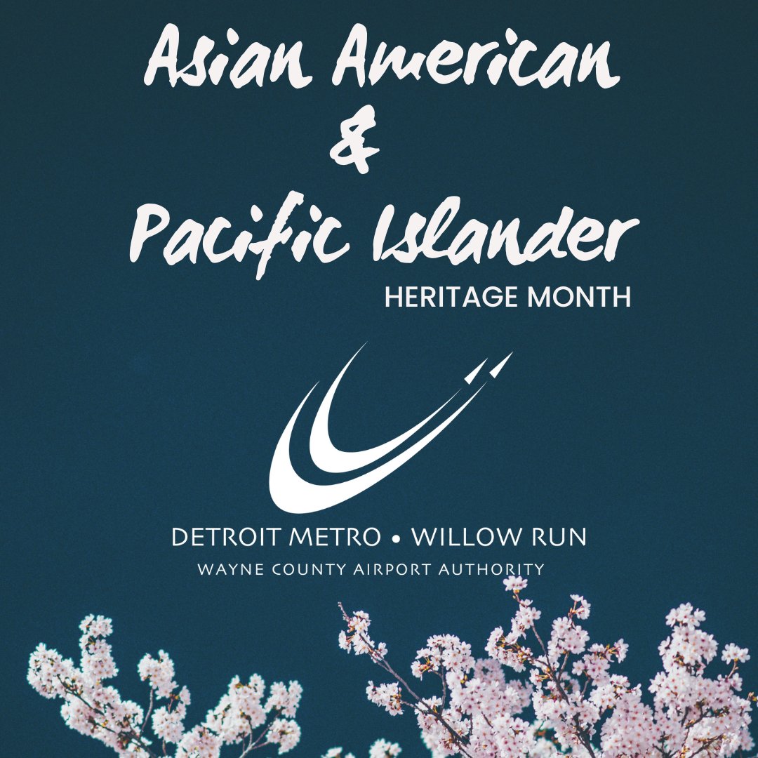 Happy Asian American and Pacific Islander Heritage Month from all of us here at DTW! 🌺 Let's celebrate the rich culture, traditions and contributions of AAPI communities together. #AAPIHeritageMonth #CelebrateDiversity #flyDTW 🌏