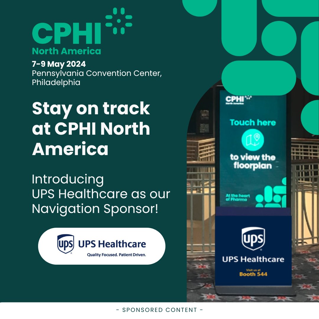 Navigate the excitement of CPHI North America with ease, courtesy of our navigation sponsor, UPS Healthcare! With their support, you'll effortlessly explore all the event has to offer. Don't miss out: ow.ly/NGR350Rqop3.