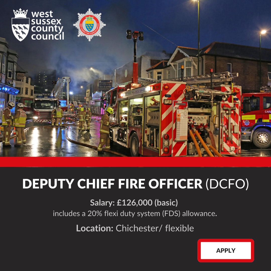 West Sussex Fire & Rescue Service are looking for a new Deputy Chief Fire Officer, who will play a crucial role in leading and managing their fire service. #FireOfficer #RescueServices #WestSussex tinyurl.com/yoh24pq7