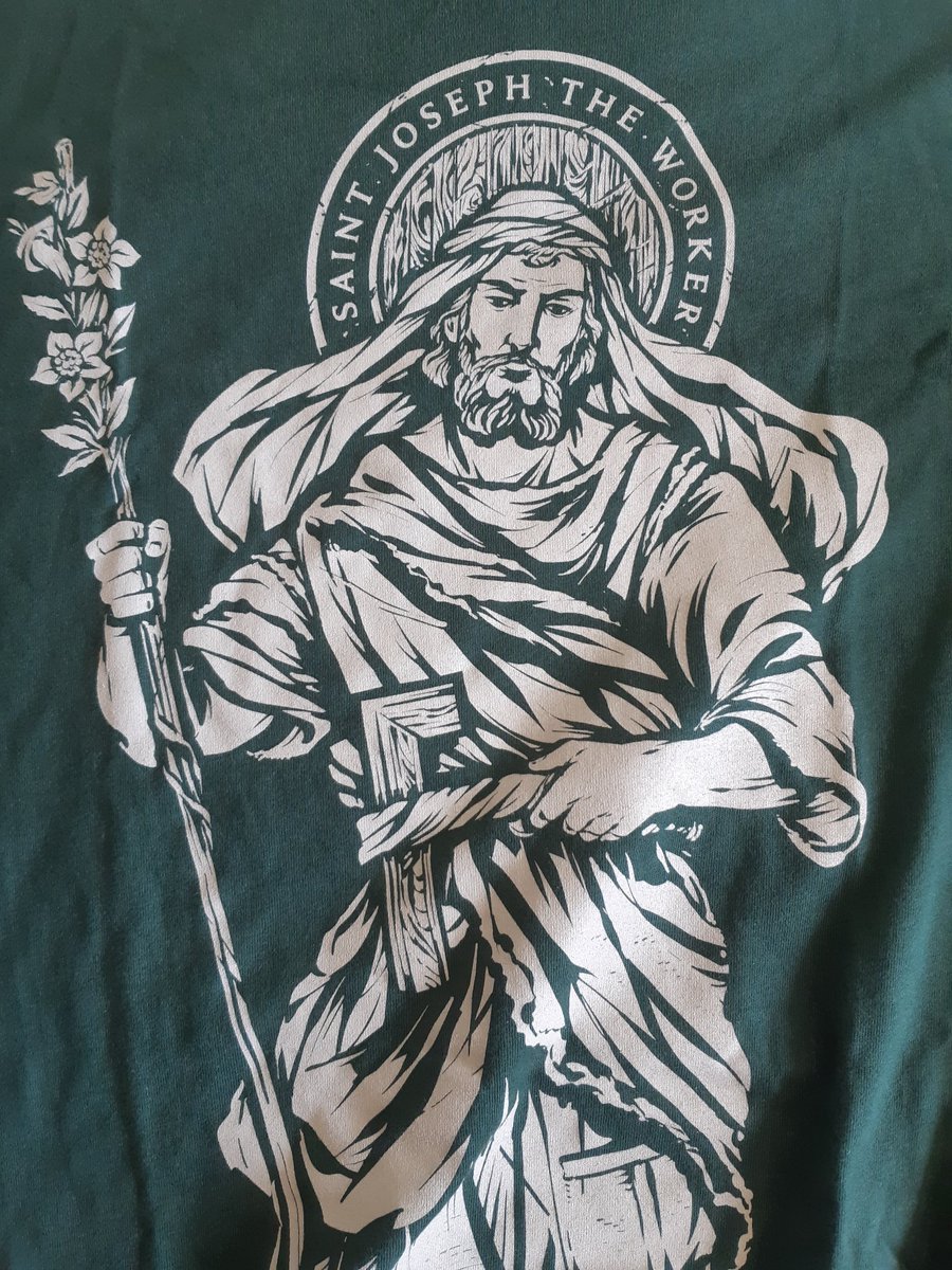 T-shirt nicely in time for the feast of Saint Joseph the Worker. Thanks @BaritusCatholic
