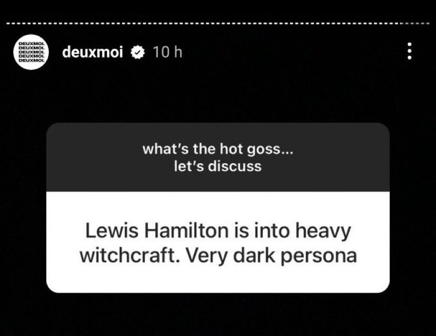 lewis hamilton leaves merc, adrian newey leaves redbull after 500 years and says no to merc bc toto has bad energy… my favorite witch