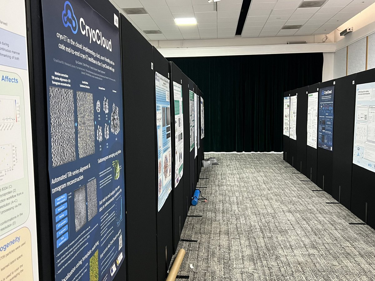 We are excited to be presenting 2 posters at the #ccpem symposium today - one on #cryoET, and one on our #SPA workflows.

Come by to posters 49 &amp; 25 if you want to know more 🤓

Also, even though you made a dent there are still plenty of stroopwaffels at our booth!🍪

#cryoEM