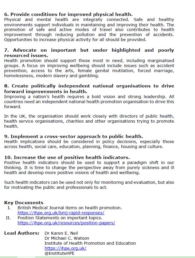 IHPE Manifesto for positive health ihpe.org.uk/resources/posi…… @wesstreeting @munirawilson @VictoriaAtkins @PreetKGillMP @kimleadbeater @SAPHNAsharonOBE @iHealthVisiting @MichaelMarmot @WHO @rebeccaivers @Puspa_RPant @ADPHUK @DrTedros @FPH