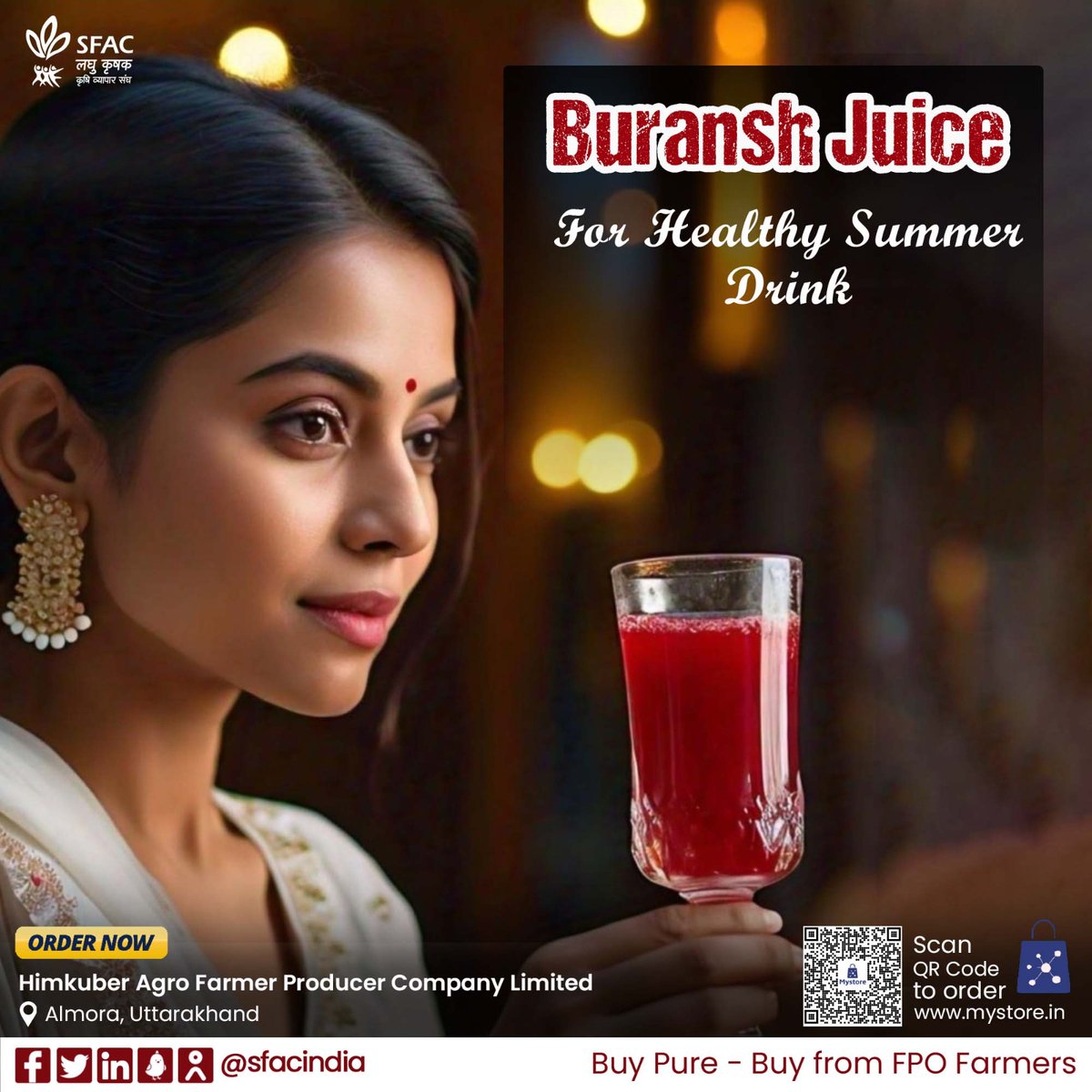 This summer, beat the heat deliciously. Drink vitamin C-enriched pure buransh juice & revive yourself naturally.

Buy from FPO farmers at👇

mystore.in/en/product/bur…

🧃🍹

 #VocalForLocal #healthydrink #healthyhabits #healthychoices #tastyrecipes #SummerVibes